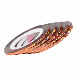 Banda decorativa de unghii 1mm Portocalie cu reflexii